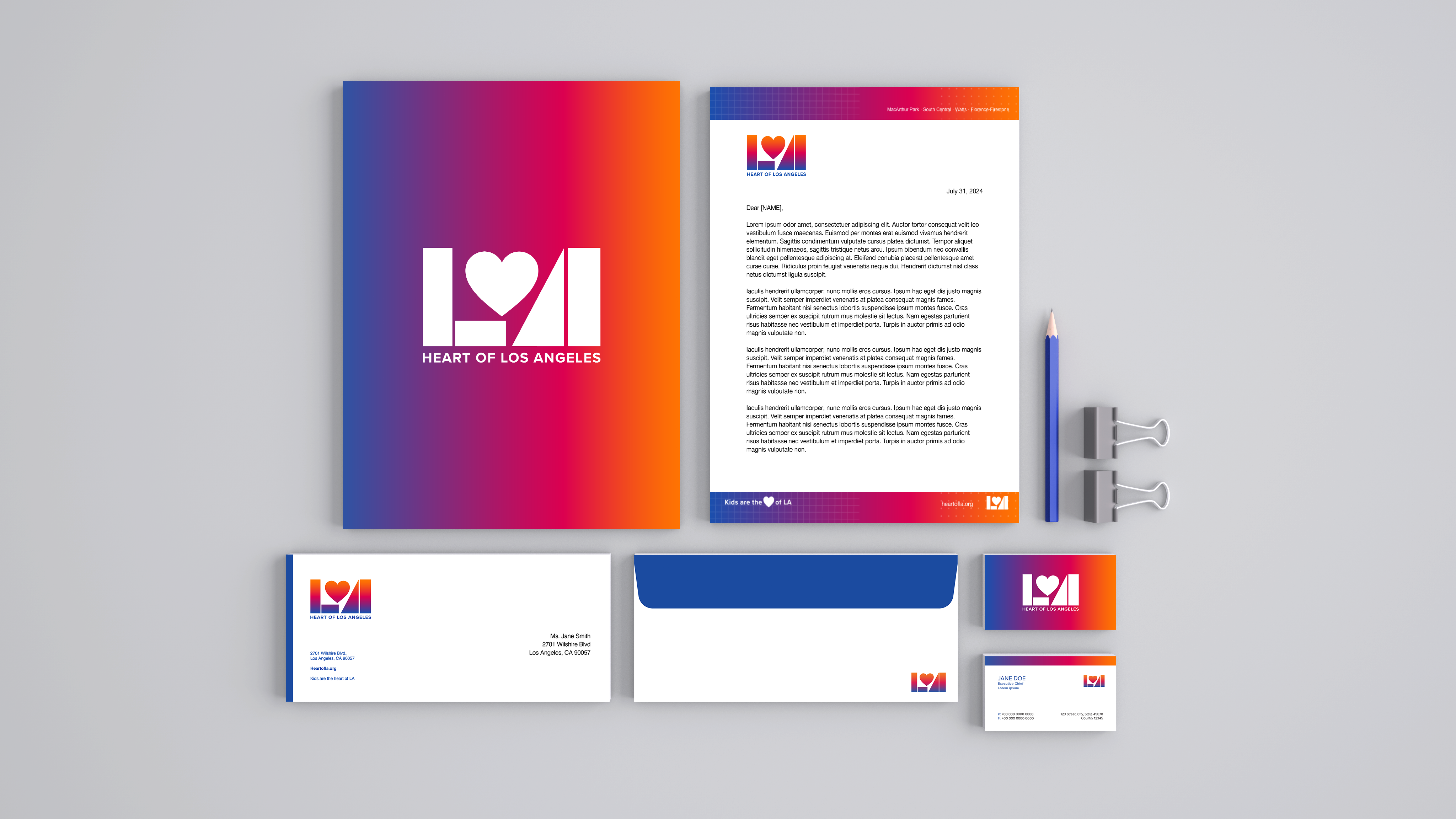 Heart of LA Stationary Mockup